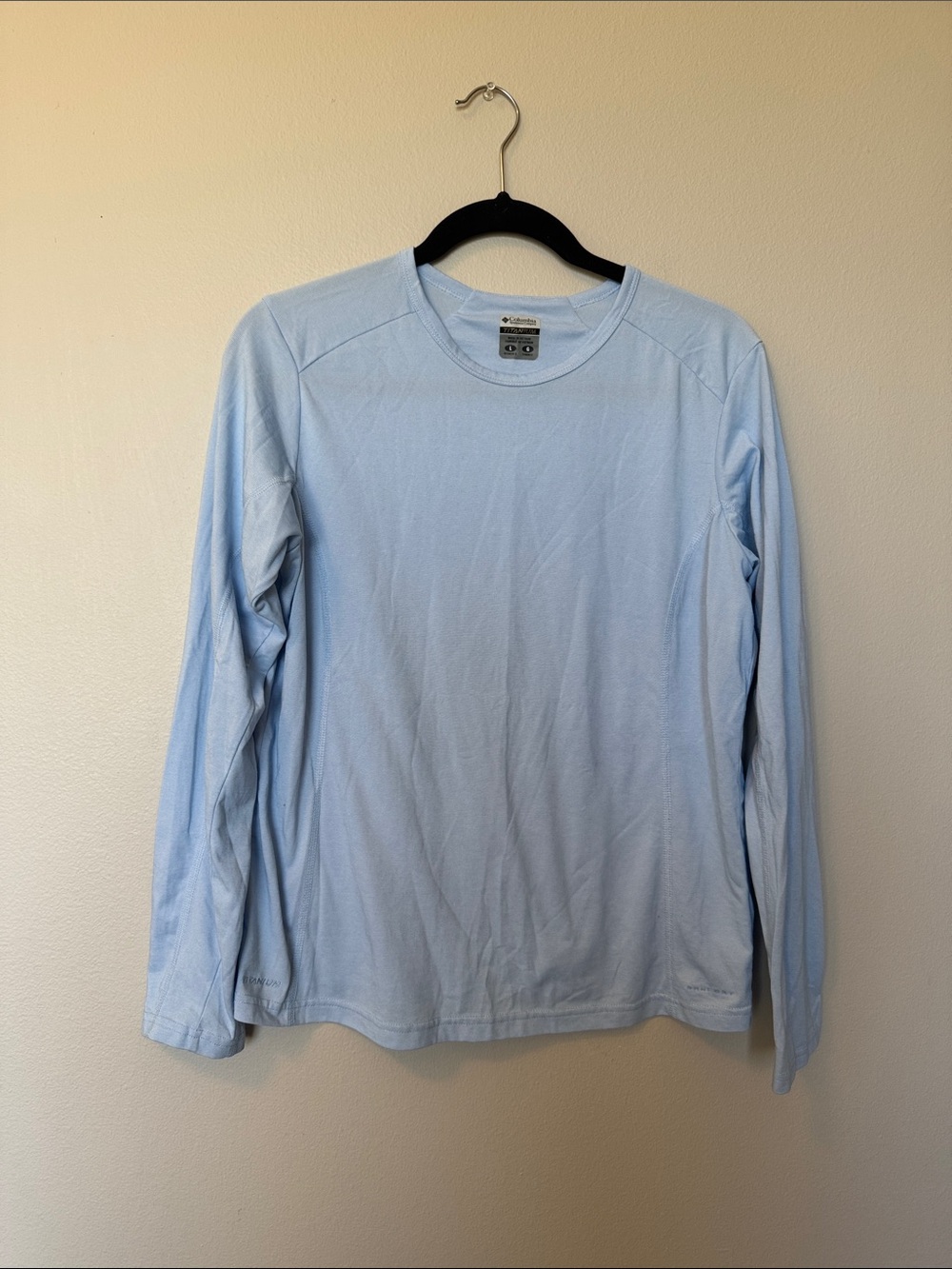 Columbia Blue Long Sleeve Titanium Athletic Long Sleeve Shirt